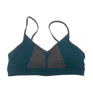 Alo yoga green and grey sports bra